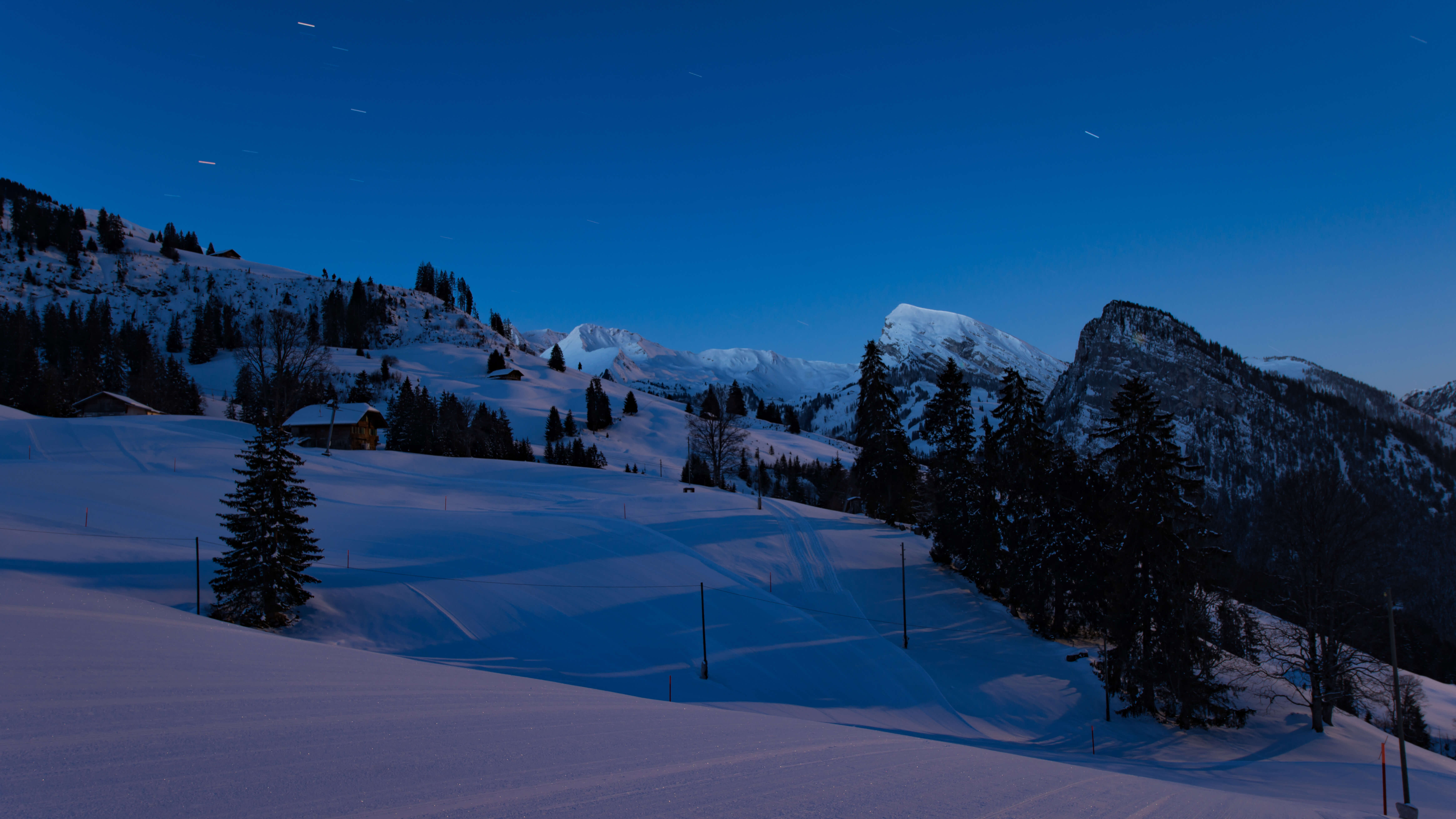 Photo prise de nuit Paysage hivernal sur Springenboden - voir la photo