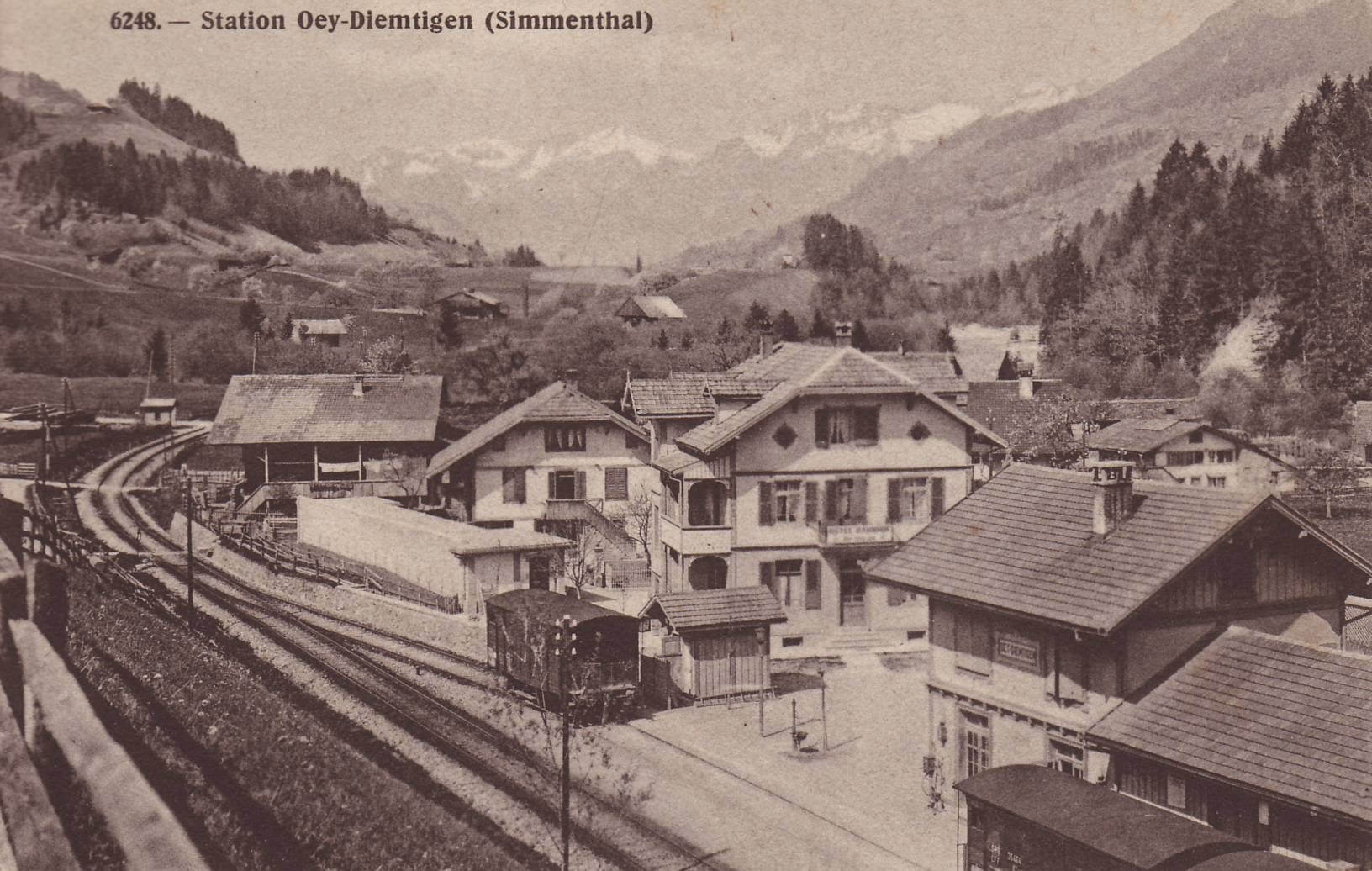 Historische Ansicht des Bahnhofs Oey-Diemtigen
