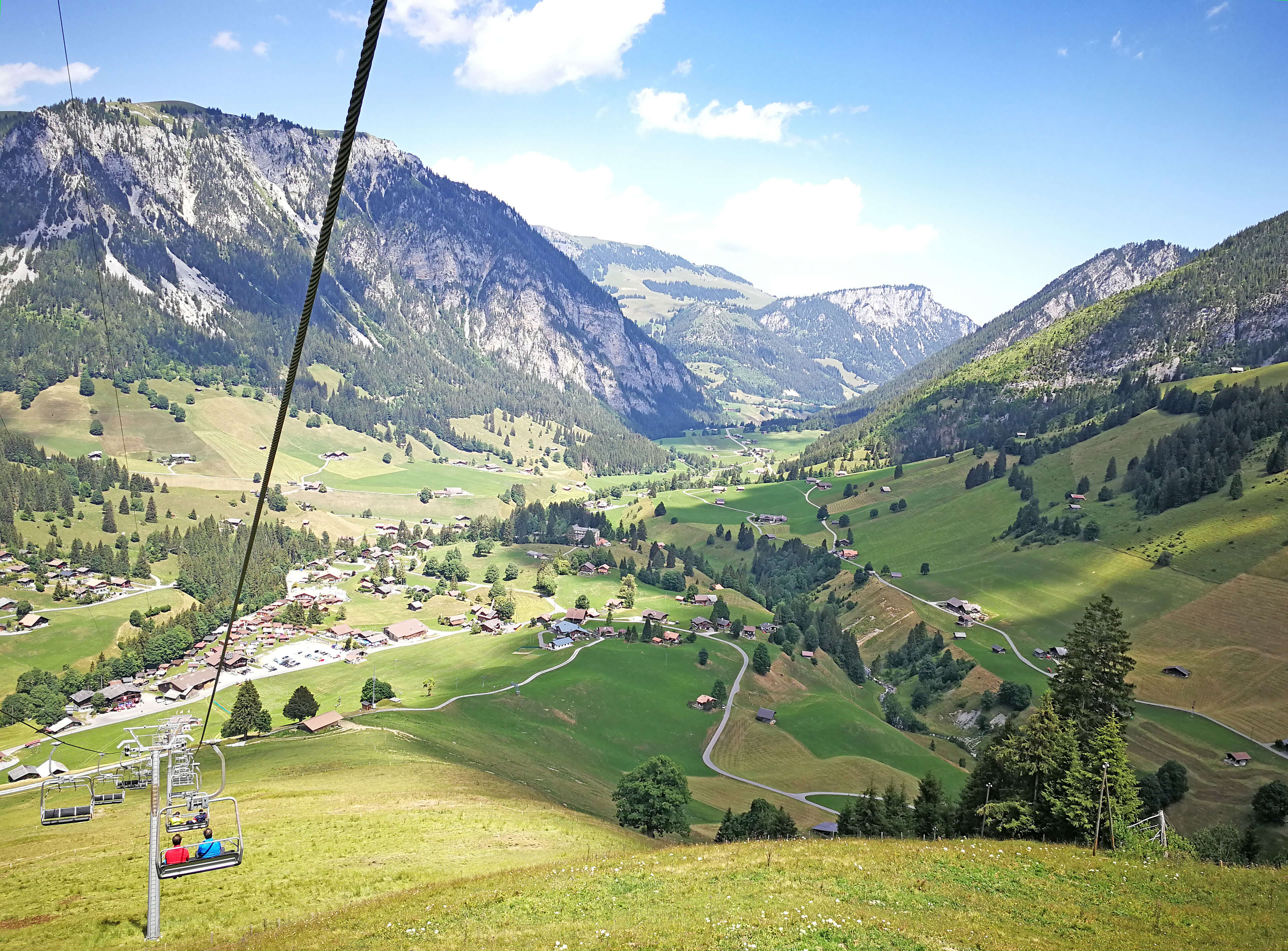 Photo Vue sur Schwenden depuis le télésiège du Grimmialpbergbahn - vers la photo